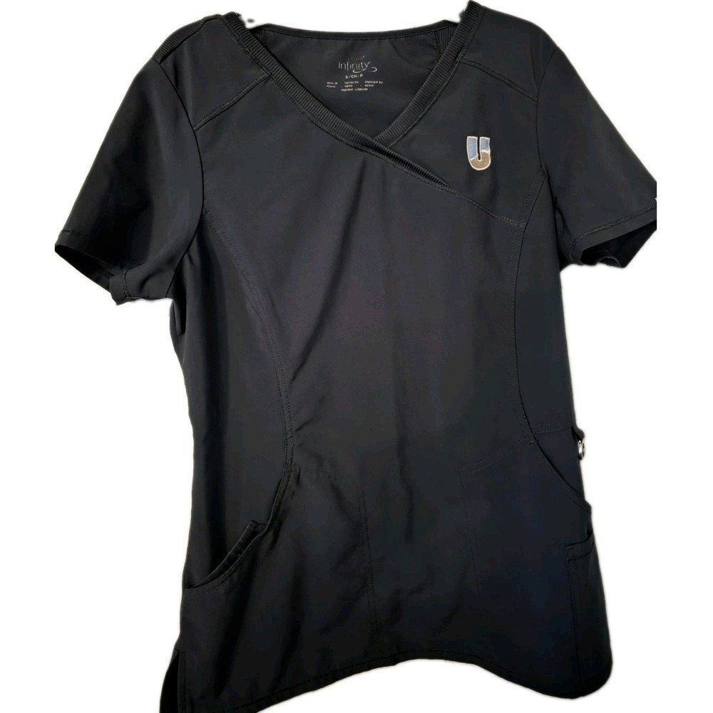 InfinityDark.Grey PWPS. Scrub Top. Style2625A Women Size S/CH/P. Pockets.RN93643